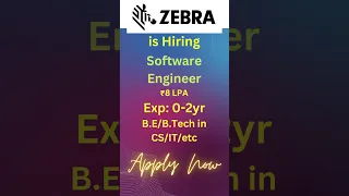 Zebra Off Campus Hiring #viral #viralvideo #freshers #jobforfresher #softwareengineer #hiring