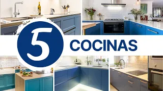 Ideas para diseñar tu cocina en AZUL 💙 | 5 cocinas reales