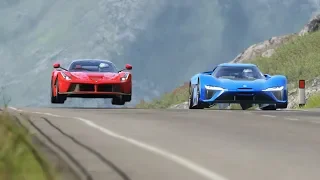 NIO EP9 '17  Electric Hypercar  vs Ferrari LaFerrari at Highlands