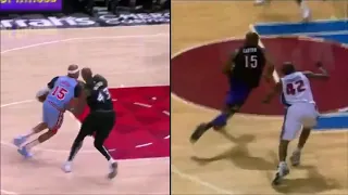 Vince Carter dunking at 24 vs Vince Carter dunking at 42 SIDE by SIDE  2/27/19