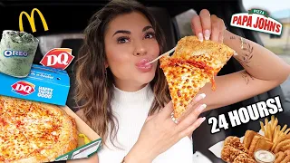 I Only Ate FAST FOOD ITEMS I've NEVER TRIED BEFORE For 24 HOURS!