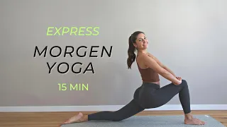 Yoga Morgenroutine für Anfänger / Kraft und Energie / 15 Minuten Express