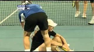 Pat Cash Takes Out Martina Navratilova  - World Tennis Challenge 2013