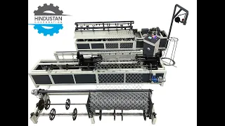 Automatic chain link fencing mesh machine.