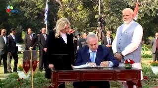 PM Netanyahu and Indian PM Modi Attend Ceremony to Rename Square in New Delhi in Honor of Haifa