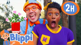 Blippi and Meekah Celebrate Earth Day! | 2 HOURS OF BLIPPI TOYS! | Educational Videos for Kids