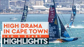 High Drama in Cape Town | Leg 3 Start Highlights | The Ocean Race