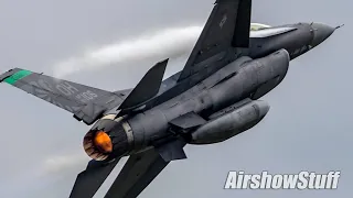 Awesome Toledo F-16 Low Approaches - Thunder Over Michigan 2022