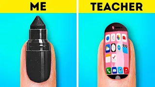 SCHOOL HACKS THAT WILL SAVE YOUR LIFE! || First to Finish Art School Wins By 123 GO Like!