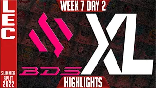 BDS vs XL Highlights | LEC Summer 2022 W7D2 | Team BDS vs Excel