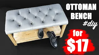 OTTOMAN BENCH - POUF ▪︎ DIY for $ 17 ▪︎ do it yourself furniture CHEAP