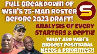 ✏️WSH Updated DEPTH CHART Before 2023 NFL Draft! Biggest Needs! Round Projections for Positions!