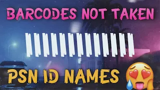 BARCODE PSN ID NAMES NOT TAKEN 2021