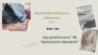 Video blog  #1 Березнева в'язальна забаганка 7*14 Влоґ  1/24 Що розпочала? Як просунула процеси?