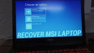How to Recover MSI Laptop to Original Factory Settings Without Losing Data