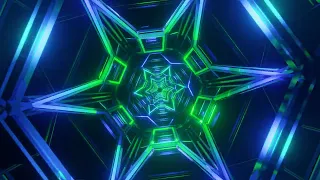 Abstract Background Video 4k Blue Green Metallic Wireframe VJ LOOP NEON Sci-Fi Calm Screensaver