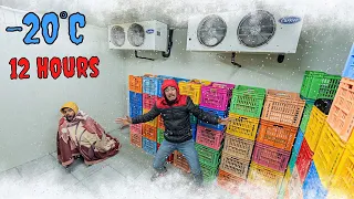 Living 12 Hours in Freezing Cold Room Challenge | अंटार्कटिका जैसा ठंडा | Will I Survive?