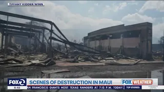 Scenes of destruction in Maui