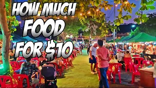 How Much Food Can You Get For $10 At Fishermans Village Night Market. Koh Samui, Thailand