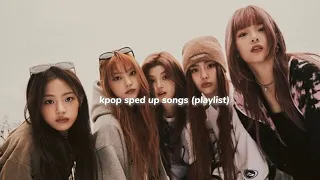 playlist !! kpop sped up songs (nwjns , lesserafim , txt + more)