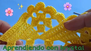 #311 Puntilla flores amarillas 💛 para regalar una sola vuelta