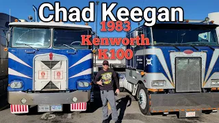 Two Cabovers Rolling Side By Side!  Orwell Meets Chad Keegan And Blue Kenworth K100