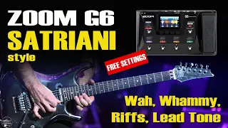 ZOOM G6 Wah, Whammy, Riffs, Lead Guitar - Satriani style