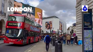 London Spring Walk  🇬🇧 Oxford & Carnaby Street to Piccadilly Circus | Central London Walking Tour.