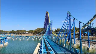 WAVE BREAKER : THE RESCUE COASTER || SEAWORLD SAN ANTONIO || 4K Front Row POV