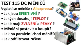 Velký test 115 DC měničů z Aliexpressu