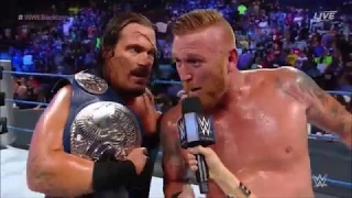 Heath Slater and RHYNO win the Tag Team Championships Backlash 2016