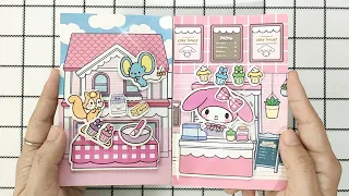 [💸paperdiy💸] WELCOME TO MY MELODY's NEW CAKE SHOP 💒🍰🎂🧁| PAPER PLAY ASMR