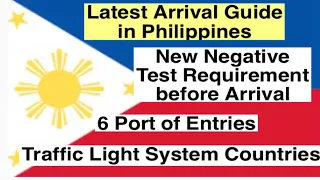 PHILIPPINES TRAVEL UPATE | NEW TRAVEL RESTRICTIONS |  6 PORTS OF ENTRY | UPDATED GREENLIST