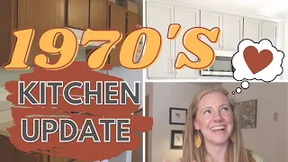 Updating a 1970's Kitchen On a Budget | How to Update Without Remodeling | Painting Cabinetry |