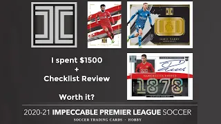 2020/21 Panini Impeccable Premier League Soccer - Checklist, FOTL; Most Expensive Box I've Bought!