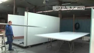 Assembly of a light box with ECOFONT panels