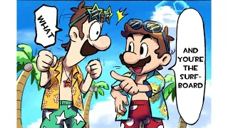 MARIO AND LUIGI SURFING DAY!-(voiceover by JUMPBOY)