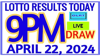 Lotto Results Today 9pm DRAW April 22, 2024 swertres results
