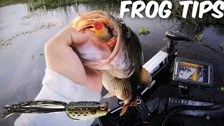 Ca Delta Bass Fishing.(FROG TIPS & TRICKS)