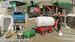 Awesome Irish Map, Feeding Calves, Baling & Wrapping Grass Bales│Bally Spring│FS 22│Timelapse#1