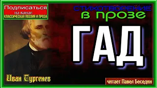 Гад — Иван Тургенев —Стихотворение в прозе —читает Павел Беседин
