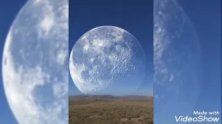 Impresionante aparición de la LUNA en el Círculo Polar Ártico. Entre Canadá y Rusia