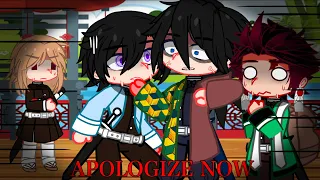 “APOLOGIZE TO HIM NOW.”||Someone Talk Bad About Tanjiro||//Overprotective Giyuu