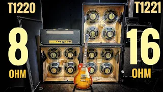 8 Vs 16 Ohm Celestion Blackbacks in 4X12