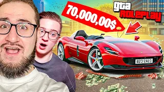 ВЫБИЛ ЕЩЁ ОДНУ FERRARI MONZA SP2 ЗА 70.000.000$! ЭПИЧЕСКИЙ ПОДАРОК ПОД КОНЕЦ ЛЕТА! (GTA 5 RP)