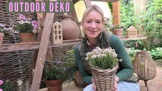 Sommerdeko Idee 2023 für Balkon, Terrasse & Garten 🩷💜 DIY Outdoor Deko 🩷💜