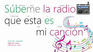 Enrique Iglesias - SUBEME LA RADIO / переклад українською та дослівний розбір