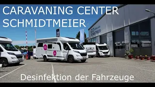 Desinfektion der Reisemobile und Wohnwagen