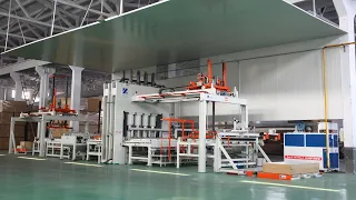 High quality automatic melamine lamination line/melamine laminating line