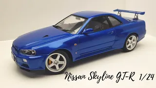 R34 Nissan Skyline GTR V spec II plastic model (Tamiya 1/24 kit)
